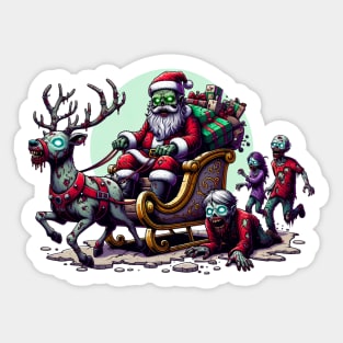 Zombie Santa Christmas Sticker